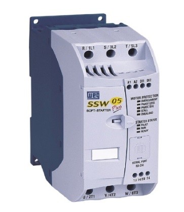 Weg Soft Starters' device with a white background